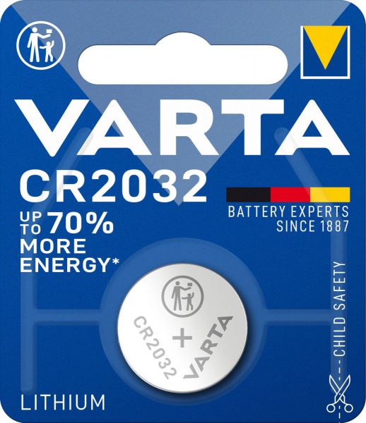 Varta Knopfzelle CR2032 - 3 Volt Lithium Batterie - 1er-Blister