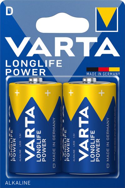 Varta Longlife Power Alkaline 4920 LR20 D - 1,5 Volt Batterie - 2er Blister