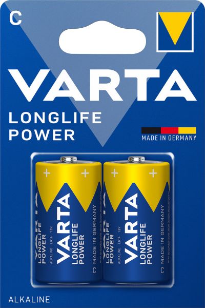 Varta Longlife Power Alkaline 4914 LR14 C - 1,5 Volt Batterie - 2er Blister