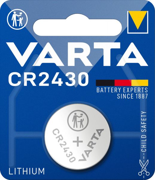 Varta Knopfzelle CR2430 - 3 Volt Lithium Batterie - 1er-Blister